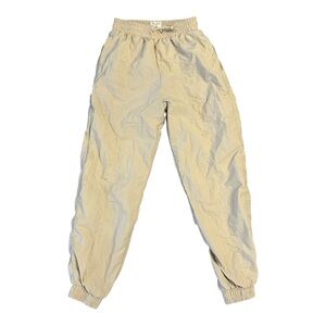 Wilo the Label Women's Parachute Jogger Pants XS Tan Pink High‎ Rise Streetwear